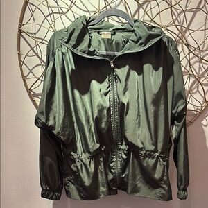 NWOT CALIA By Carrie Underwood Anywhere Woven Ruched Jacket Olive Thyme small